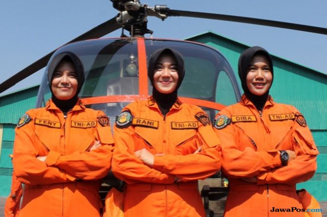 Pertama Kalinya, TNI AD Miliki Tiga Pilot Muslimah Berhijab