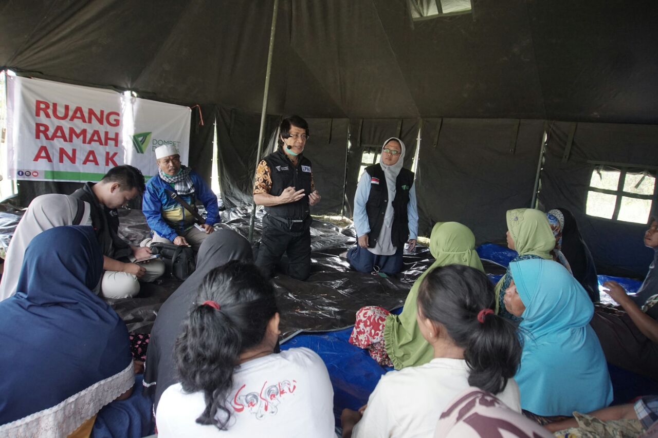 LPAI-Dompet Dhuafa, Sediakan Ruang Belajar Bagi Anak-Anak Korban Gempa di Lombok