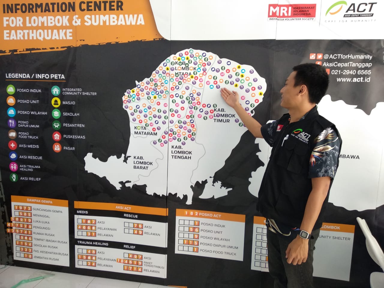 ACT Resmikan Pusat Informasi Gempa Lombok dan Sumbawa
