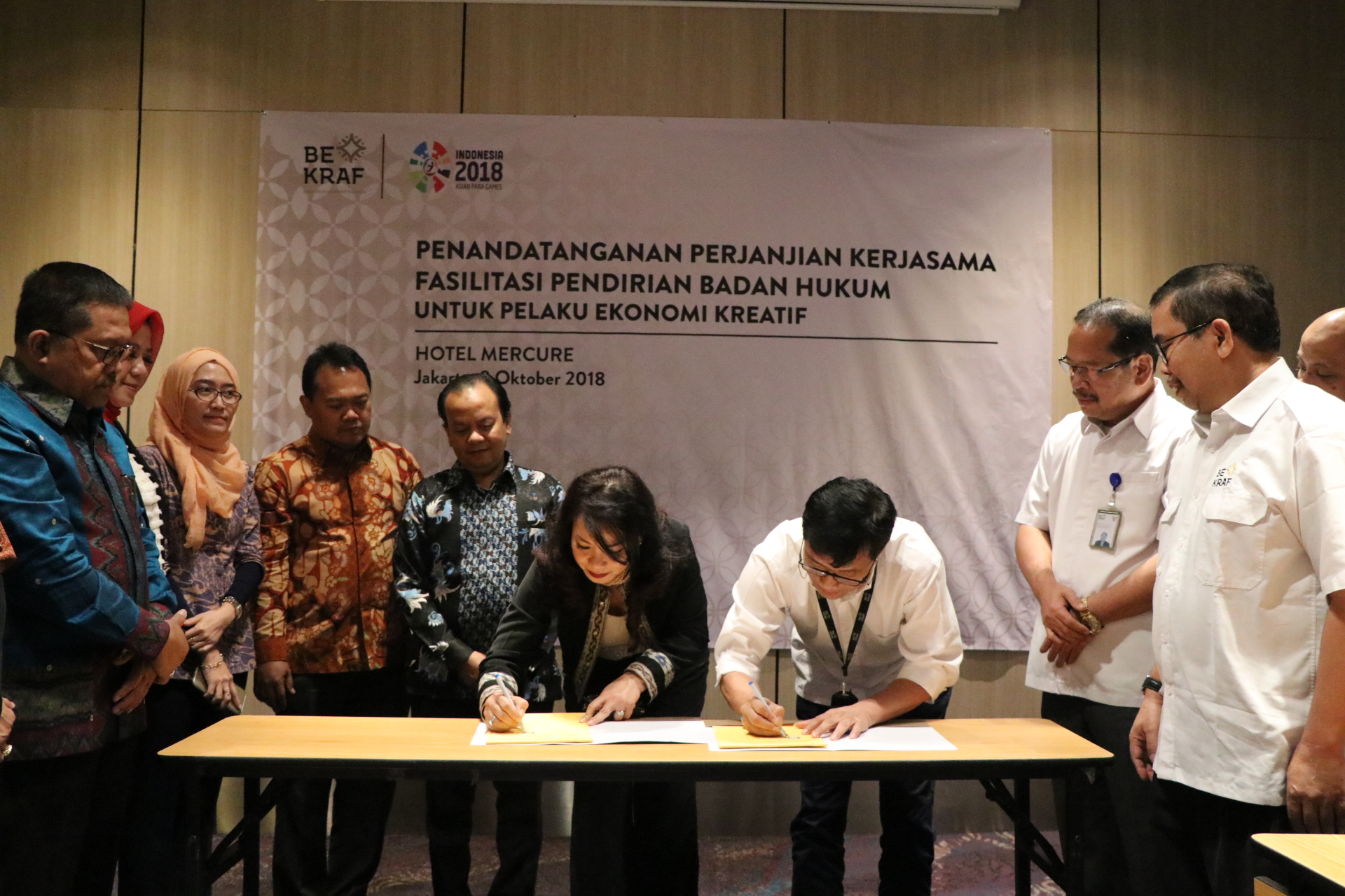 Bekraf Fasilitasi 155 Pelaku Ekonomi Kreatif Miliki badan Hukum