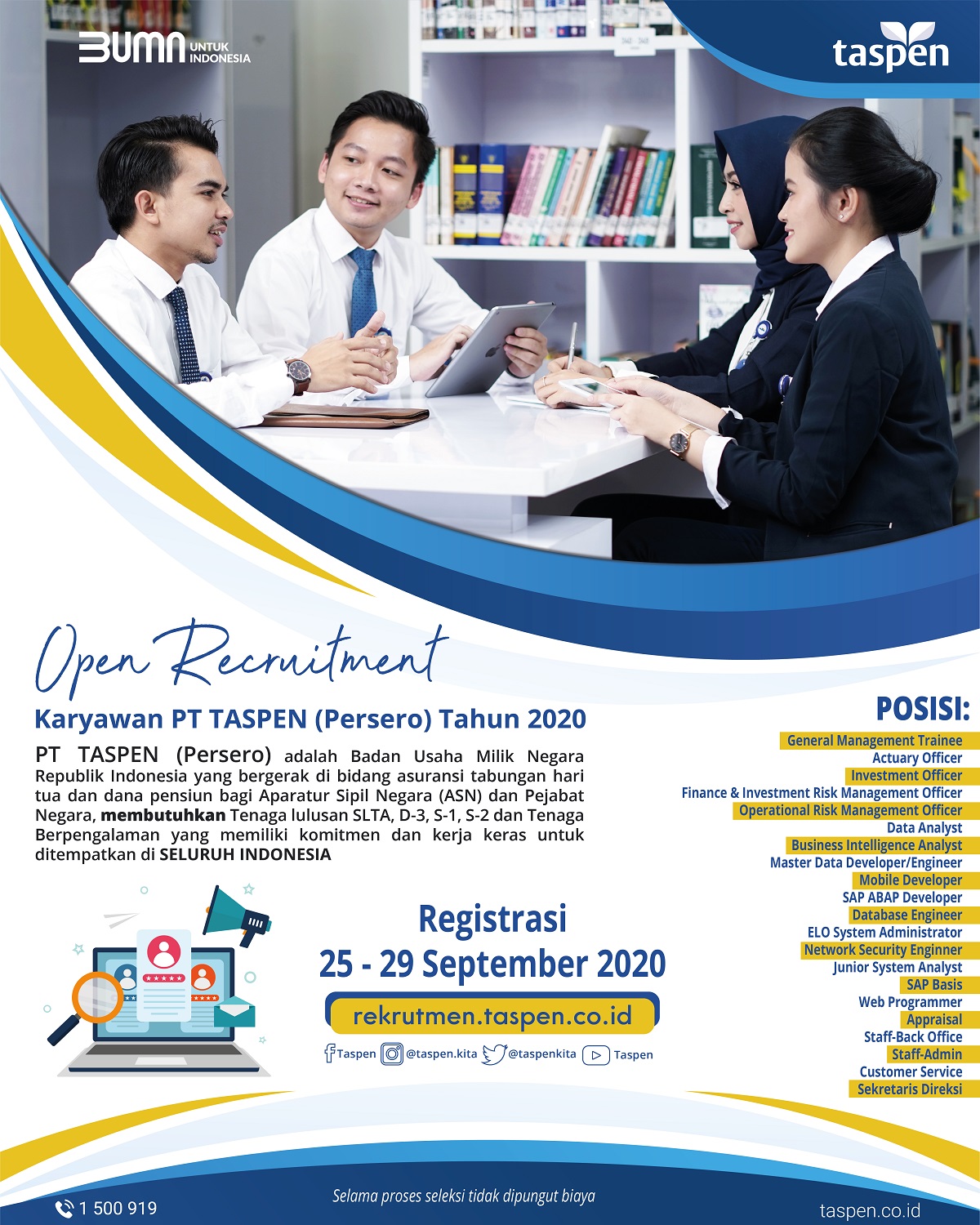 Taspen Buka Lowongan Kerja 2020