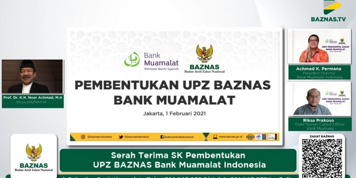 Baznas Resmikan UPZ Bank Muamalat Indonesia