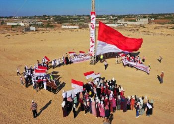 Warga Gaza Ikut Peringati HUT RI ke 76