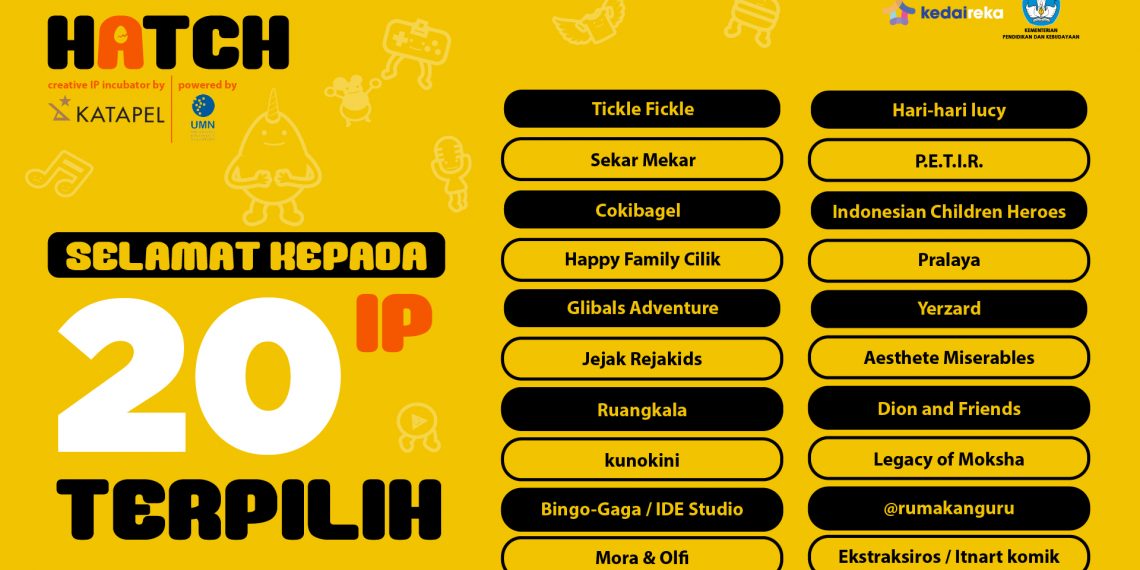 HATCH 2021 Umumkan 20 IP Terpilih