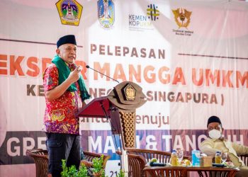 MenKopUKM Lepas Pengiriman Mangga Gresik ke Singapura