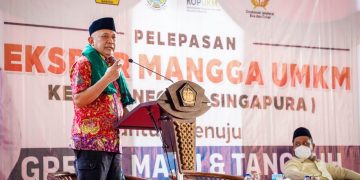 MenKopUKM Lepas Pengiriman Mangga Gresik ke Singapura