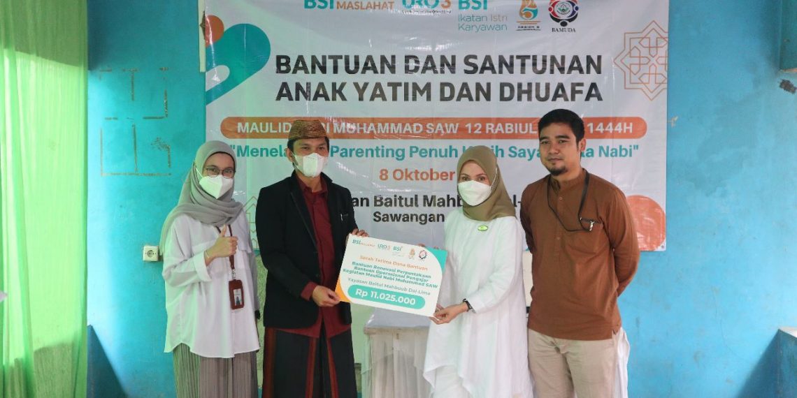 IIKBSI Dan BSI Maslahat Peringati Maulid Nabi Dan Santuni Yatim Dhuafa di Depok