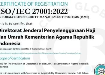 Tingkatkan Tata Kelola Haji, Siskohat Kemenag Raih Sertifikasi ISO 27001