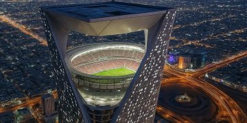 Gila! Saudi Mau Bangun Stadion “Melayang” 350 Meter di Atas Gurun untuk Piala Dunia 2034